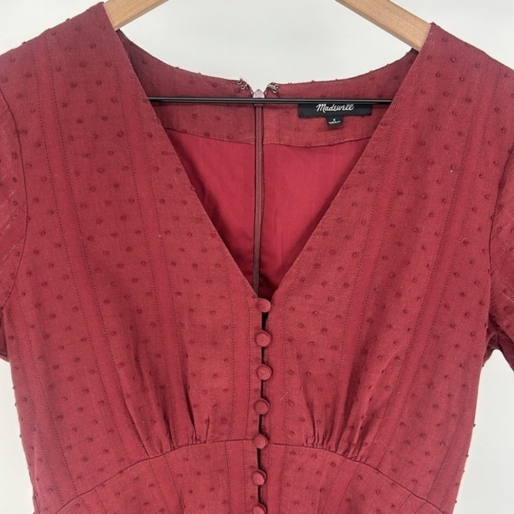 Madewell Burgundy Mini Dress - Picture 6 of 12